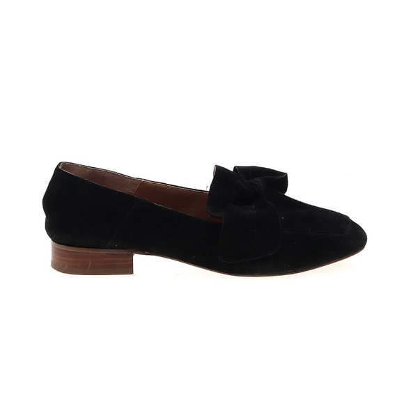 Franco Sarto Black Suede Leather Loafers Bow Detail - Picture 3 of 4